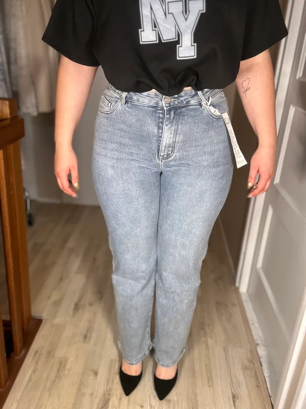 Hello Miss wide leg jeans – lichtblauw
