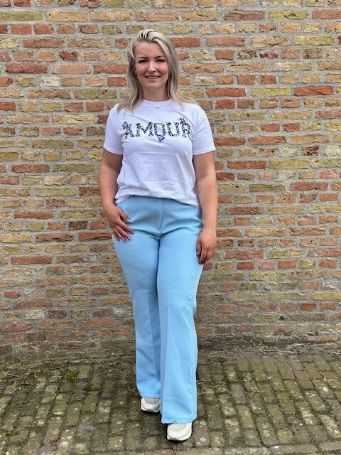 Sky Blue Flare Pants