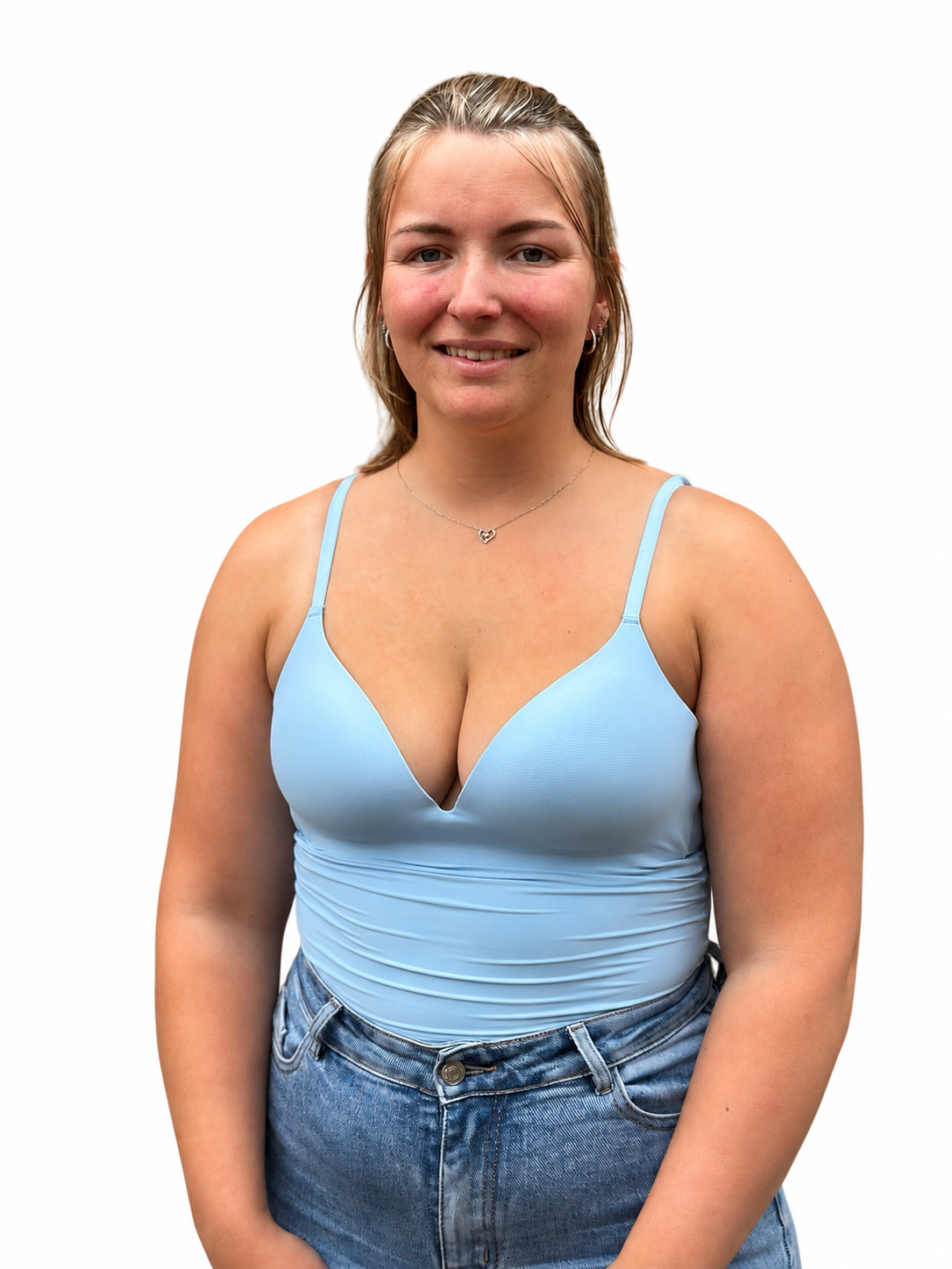V-neck Body Lichtblauw