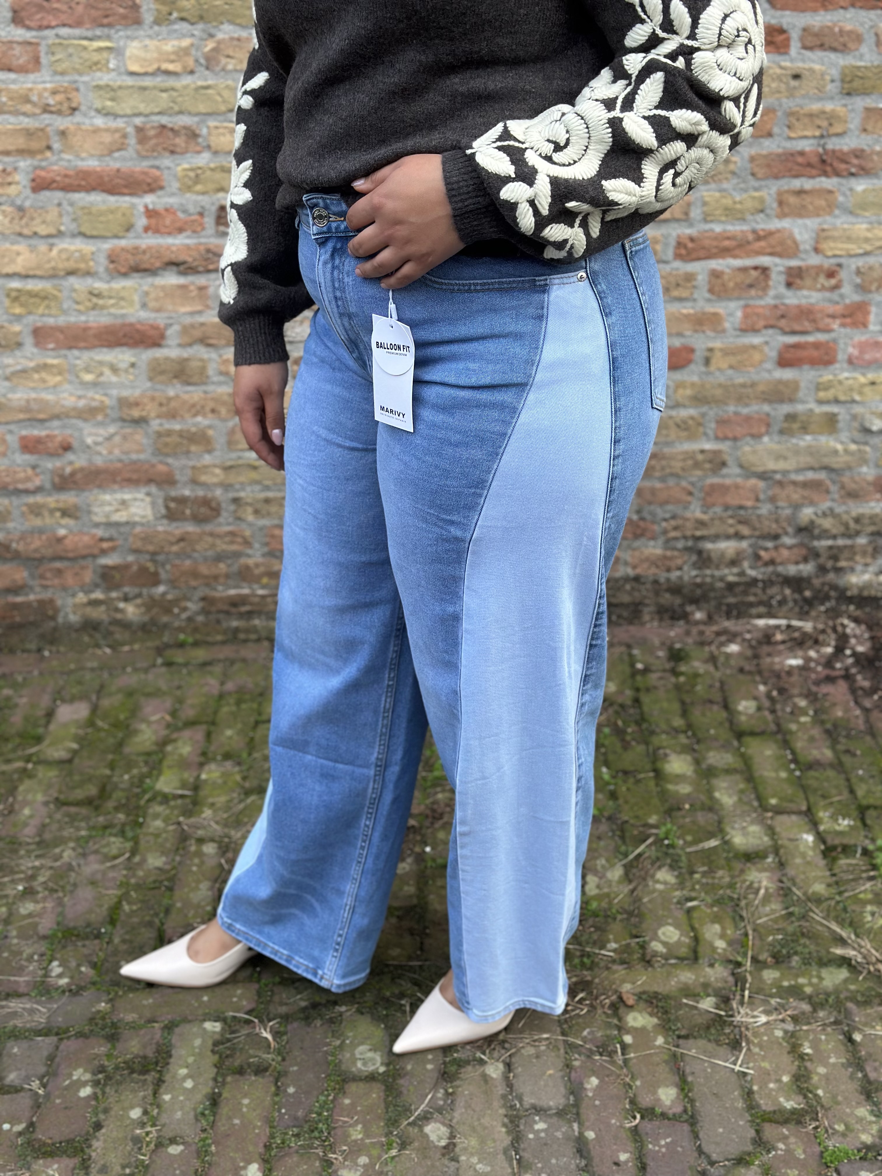 Balloon Jeans Duo Blue – Two Tone Denim